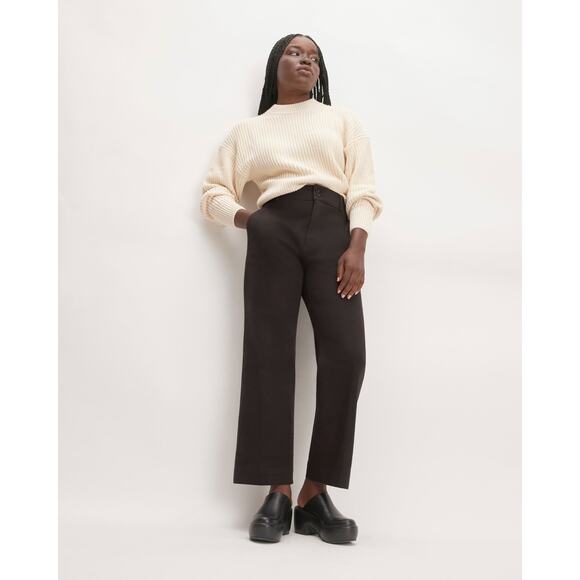 Everlane The Organic Kick Flare Pant in Black 8 NWT - Picture 6 of 6